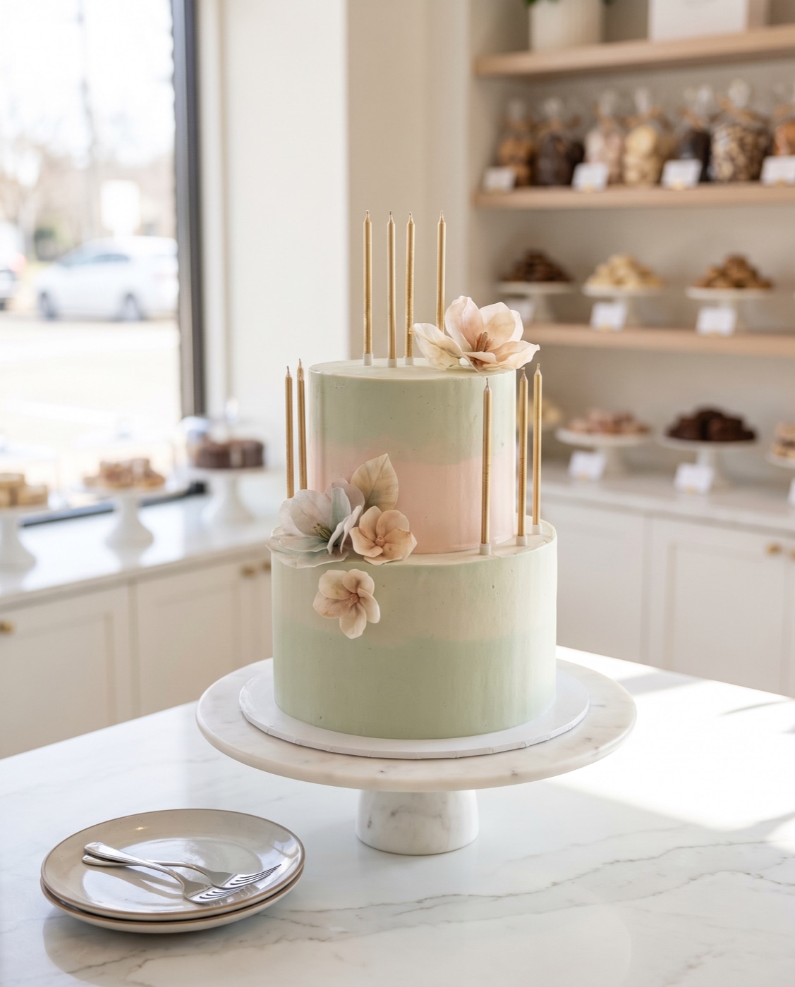 Single tier custom birthday cake by Kalabar Cakes in bespoke colours